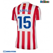 Camisa de Futebol Atletico Madrid Clement Lenglet #15 Equipamento Principal Mulheres 2025-26 Manga Curta